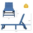 thumbnail image 2 of DWVO Patio Chaise Lounge Chair, Lawn Lounger Recliner Chair with 5 Positions for Outdoor Space, Blue, 2 of 7