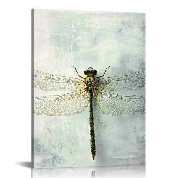 Patifu Dragonfly Canvas Art Print for Living Room Bedroom Office Wall Decor, High Resolution Handmade Wall Art Decor 12x16 in