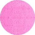 thumbnail image 1 of Ahgly Company Indoor Round Abstract Pink Modern Area Rugs, 5' Round, 1 of 4