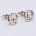 thumbnail image 3 of Maoww 1 Pair Gearshift Design Cufflinks T-shirt Copper Cufflinks Party Performance Sleeves Decoration, 3 of 6