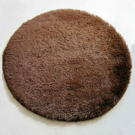 - NK Home Round Rugs Circular Rectangle Bedroom Fluffy Rugs Anti-Skid Shaggy Area Office Sitting Drawing Room Gateway Door Carpet Play Mat 16'' 32'' 40'' 2' 2.6' 4' 5.2' Brown