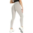thumbnail image 5 of TWZH Women Wavy Line High Waist Hip Lifty Tummy Control Solid Leggings, 5 of 6