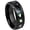 Black, variant on Men's Rose Gold Tungsten Carbide Wedding Band – Abalone Shell Inlay, Beveled Edge, 8mm Comfort Fit Ring size 13