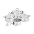 thumbnail image 3 of 4 ollas de acero inoxidable con tapa para cocinar salsas multiusos. Estilo B, 3 of 9