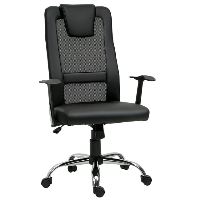 Vinsetto Ergonomic Office Chair, Mesh Desk Chair w/ Headrest, Black