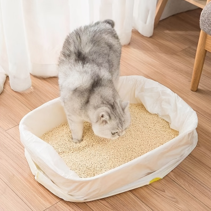 7 Packs Cat Litter Box Garbage Bag, Cat Toilet Portable Drawstring Type, Household Pet Litter