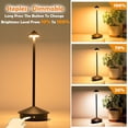 thumbnail image 5 of Aluminiumdimbar LED-bordslampa, IP54-skydd, inomhus-/utomhusanvändning, Pluggladdningsbas, H29cm, EU-kontakt - Corten-, 5 of 5