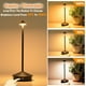 thumbnail image 5 of Aluminiumdimbar LED-bordslampa, IP54-skydd, inomhus-/utomhusanvändning, Pluggladdningsbas, H29cm, EU-kontakt - Corten-WELLNGS Gray, 5 of 5