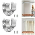 thumbnail image 6 of Sylvtty 1/4/8Pcs Stainless Steel Closet Rod Holders Strong Load-bearing Easy to Install Heavy Duty Metal Pole Curtain Rod Holders Support Brackets, 6 of 7