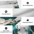 thumbnail image 6 of Marble Turquoise Outdoor Rug for Patio/Deck/Porch, Non-Slip Large Area Rug 5 x 7 Ft, Abstract Gold White Brick Stone Motif Indoor Outdoor Rugs Washable Area Rugs, Reversible Camping Rug Carpet Runner, 6 of 8