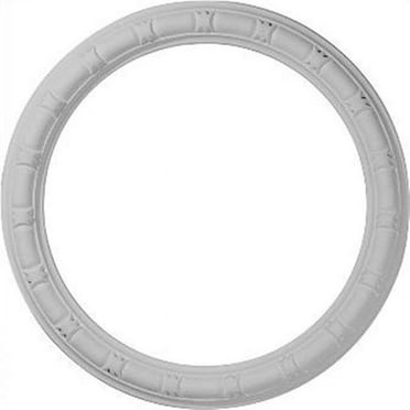 Ekena Millwork  21.38 in. OD x 16.88 in. ID x 2.25 in. W x 1 in. P Architectural Accents - Egg and Dart Ceiling Ring