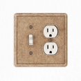 thumbnail image 3 of Questech Decor Toggle/Duplex Combo Light Switch Cover, Tumbled Texture, Noche, 3 of 10