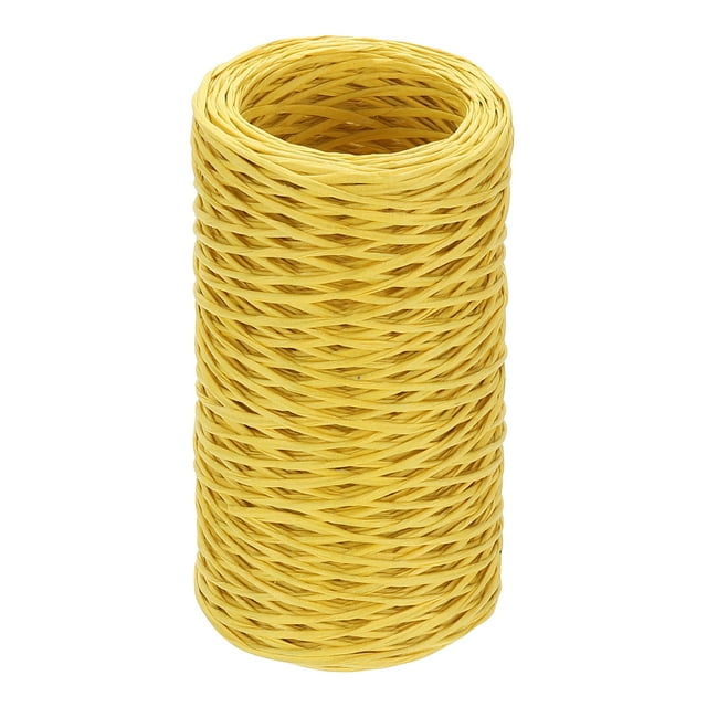 Uxcell 55 Yards Floral Bind Wire Wrap Twine, 1mm Floral Wire Vine Bind Wire Rustic Craft Wire for DIY Projects Flower Bouquet Making Wreath Gift Wrapping Wedding Decoration, Amarillo