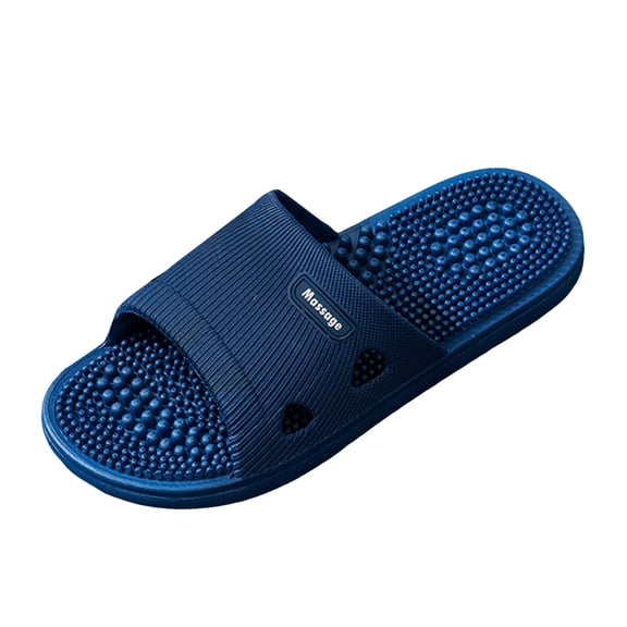 Rotm Massage Slippers for Men Cloud Slippers for Women and Men, Pillow House Slippers Shower Shoes Indoor Slides Bathroom Sandals Blue,9.5