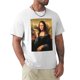 thumbnail image 1 of Camiseta de verano para hombre ropa de Mona Lisa Smoking a Joint blanca corta Lisa, 1 of 7