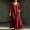 Wine, variant on Sentmoon 3/4 Length Sleeve Dresses for Women V-Neck Cute Dresses for Women Ruffle Flowy Loose Casual Beach Dresses for Business and Casual