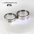 thumbnail image 7 of Two Rings Wedding Ring Sets His And Hers Couples Women Diamond Cz Man Titanium Wedding Bands, 7 of 7