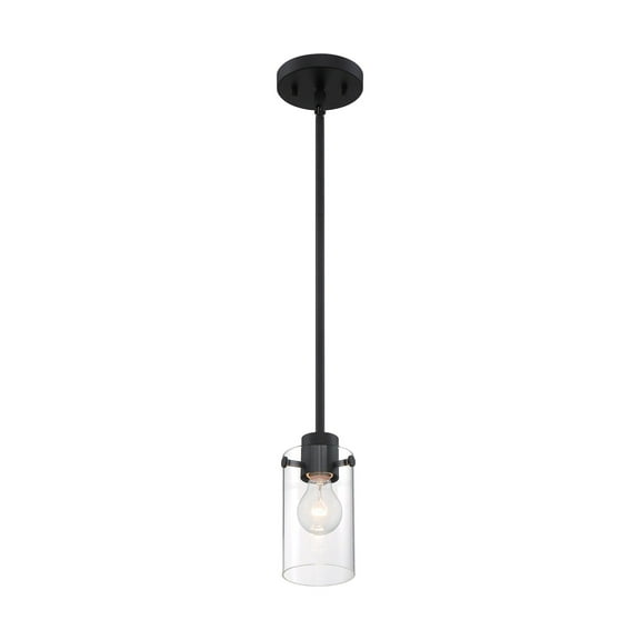 60/7270-Nuvo Lighting-Sommerset-1 Light Mini Pendant in Modern/Contemporary Style-4.75 Inches Wide by 8.25 Inches High-Matte Black Finish