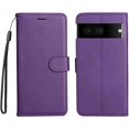 thumbnail image 5 of Google Pixel 7 Wallet Phone Case with Card Holder for Women, Pixel 7 Case Luxury Simple Solid Color PU Leather Flip Case Cover for Google Pixel 7 CS Violet, 5 of 18