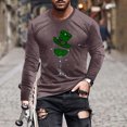 thumbnail image 1 of Blusas y camisas de manga larga y cuello redondo para hombre, camisetas casuales con estampado de moda y cuello redondo, blusas de licra de manga corta para hombre., 1 of 5