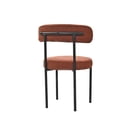 thumbnail image 6 of FuxinDecor Velvet Round Dining Chairs Set of 2,Modern Boucle Upholstered Kitchen Chairs,Curved Backrest Chairs, 6 of 9