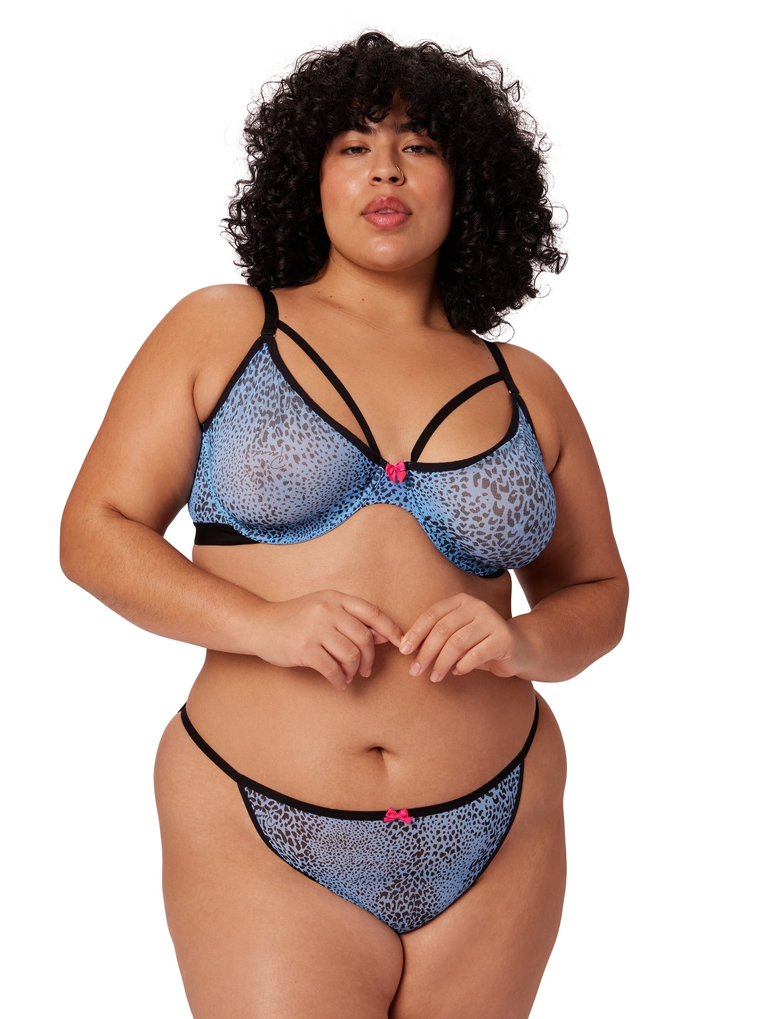 Parade Mesh Underwire Bra and Cheeky Set, Sizes XS to 3XL