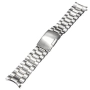 Meigar 18 20 22mm Stainless Steel Men's Watch Band Strap Double Lock Flip Bracelet