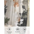 thumbnail image 6 of Sheer Curtains 96 Inches Long, Modern Abstract Art Light Filtering Window Curtains for Living Room/Bedroom, Vintage Sage Green Orange Rod Pocket Voile Sheer Curtain Drapes, 52"W x 96"L, 2 Panels, 6 of 9