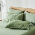 thumbnail image 5 of Davulos King Size Comforter Set,7 Pieces King Bed in a Bag Luxury Bedding Set with Diamond Pattern Gift for Family,Green, 5 of 9
