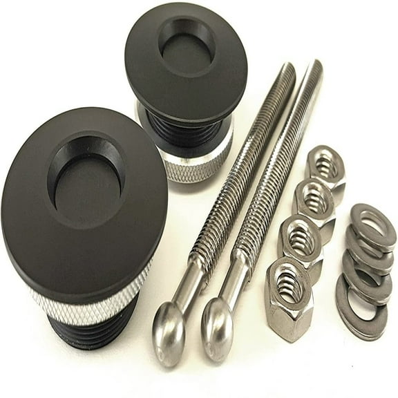 Quik-Latch QL-38-LP/BP Hood Pin Kit (Black Cerakote)