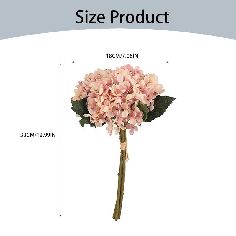 BH-JJSMGS Hydrangea Artificial Flowers Lifelike Faux Hydrangea Fake Large Flower Heads with Stems Sale for Wedding Party Home Garden Decoration
