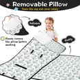 thumbnail image 3 of Light Blue Christmas Snowman Pattern Toddler Nap Mats for Kids Preschool,50"x20" Sleeping Mat Bag or Kids,Toddler Sleeping Bag,Toddler Nap Mat or Daycare, 3 of 6