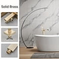 thumbnail image 5 of Floor Mounted Brushed Gold Free Standing Bathtub Faucet Shower Tub Filler Spout, 5 of 13