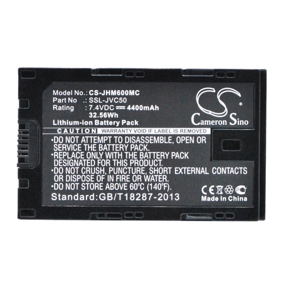Battery for JVC GY-HM200 GY-HMQ10 GY-HM200E LC-2J SSL-JVC50 SSL-JVC70 4400mAh