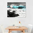 thumbnail image 2 of GOSMITH  Teal Beach Wall Art For Living Room Coastal Bedroom Wall Decor Ocean Canvas Art Large Pictures For Living Room Size 60x30 Inches, 2 of 4