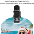 thumbnail image 4 of Square 2Pack PU Leather Santa Claus Vacation Cruise Luggage Tag with Privacy Cover and Name ID Tag for Travel Handbags Backpacks Luggage Tags, 4 of 6