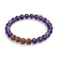 thumbnail image 1 of Astral | Amethyst x Rudraksha |  Mala Bracelet, 1 of 7