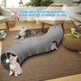 thumbnail image 2 of Túnel de gato resistente de tela Oxford plegable en forma de S para gatos interiores tubo interactivo con varita, 2 of 8