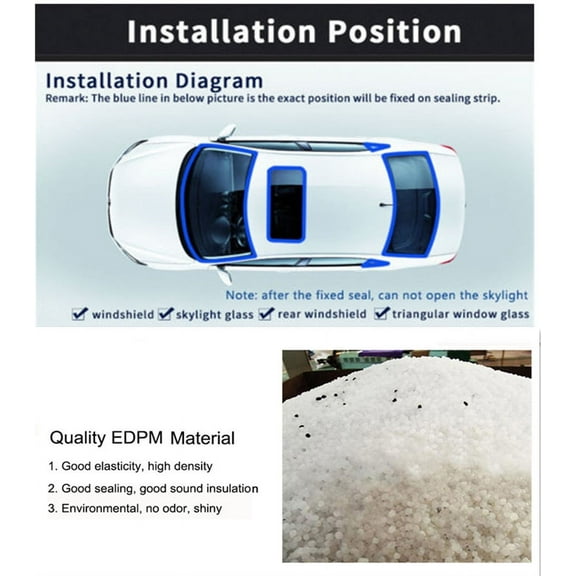 5M Car Windshield Sunroof Triangular Window Seal Trim Rubber Weatherstrip 30mm W