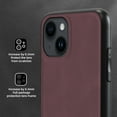 thumbnail image 6 of Nalacover Case for iPhone 14,Slim Luxury Premium PU Leather Non-Slip Grip Shockproof Bumper Anti-Scratch [ with Tempered Glass Screen Protector ] Cases For iPhone 14, Wine Red, 6 of 8