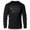 Black on Black, variant on GYMISH Lift in Peace Lightweight Long Sleeve Hooded T-Shirt for Men – Funny Gym Hoodie, Black on Black, Small
