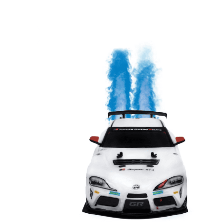Toyota Supra 1:16 Scale RC Car with Full LED Lights, Vapor Exhaust, Lithium Battery, USB Charger
