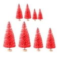 thumbnail image 4 of yotijay 8 Pieces Mini Artificial Christmas Tree 4 Sizes for Tabletop Home Decor Red, 4 of 9