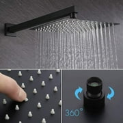 Black Colors Shower System Faucet 12 inch Rainfall Shower Head Hand Shower Tap