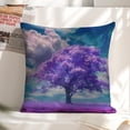 thumbnail image 6 of Purple tree clouds surreal Linen toss pillowcase decoration pillowcase gifting preferred 20x20 inch cushion cover 2 sets sofa pillowcase sofa bedroom living room car, 6 of 8