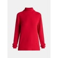 thumbnail image 5 of Time and Tru Women’s and Women’s Plus Turtleneck Sweater with Cable Sleeves, Midweight, Sizes XS-4X, 5 of 6