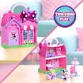 thumbnail image 4 of Disney Jr. Minnie Mouse Mini Mansion Playset Dollhouse, Portable Foldable House with Figures, 12 Pieces, Kids Ages 3 Years and Up, 4 of 8