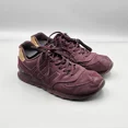 thumbnail image 1 of New Balance Men's Size 10 US 574 Molten Metal Maroon Metallic Gold Sneakers, 1 of 6