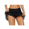 thumbnail image 4 of LELINTA Womens Cover Up Swim Skirt Sexy Hollow Out Lace Crochet High Waist Mesh Beach Bikini Swimsuits Bikini Bottom Swimdress with Build-in Brief, 4 of 6