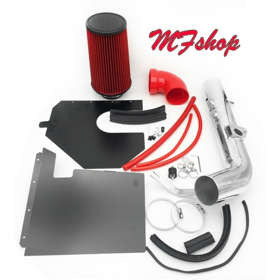 AirX Racing Heat Shield Cold Air Intake Filter Kit For 2000 2001 2002 2003 2004 Toyota Tundra With 4.7L V8 Engine (Red)